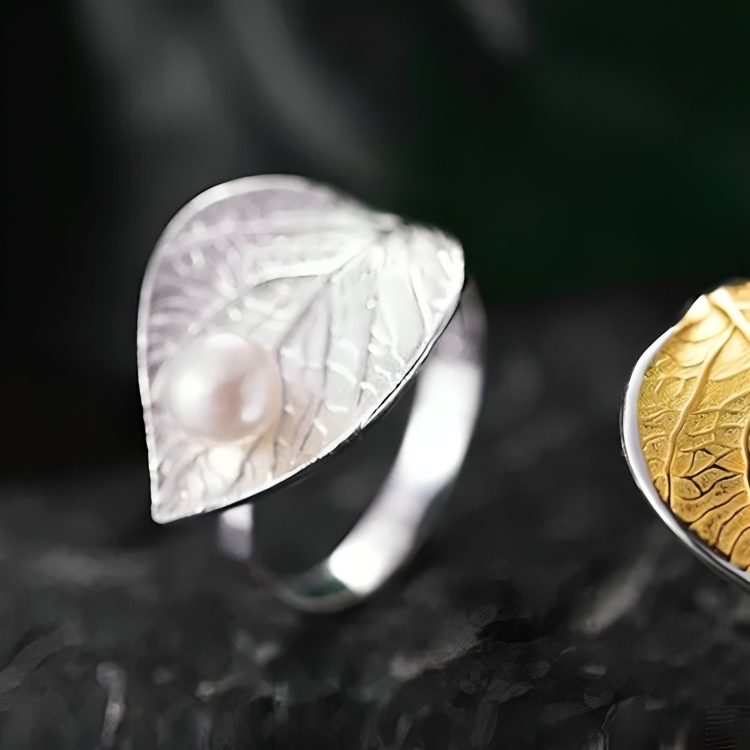 Pearl Leaf Ring