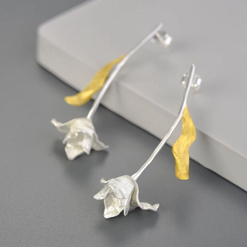 Shiny Flower Earrings