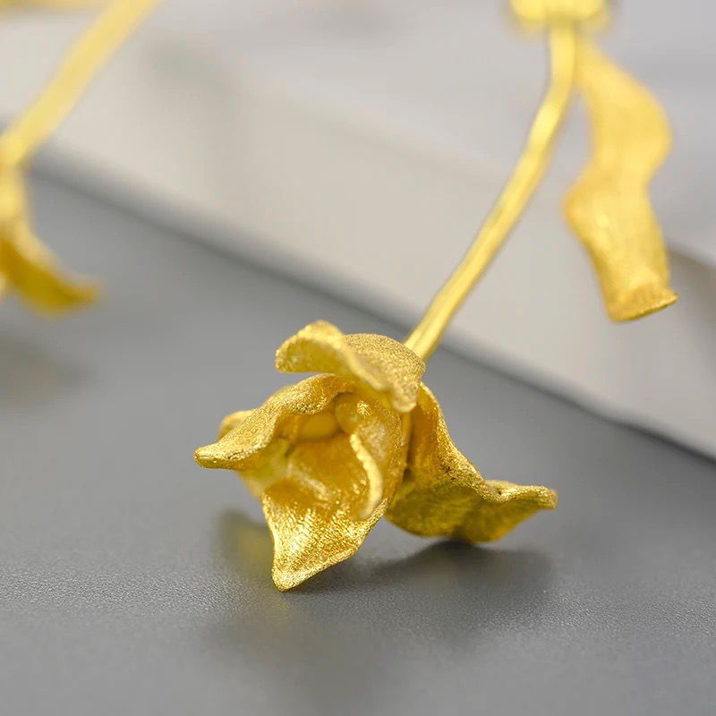 Shiny Flower Earrings