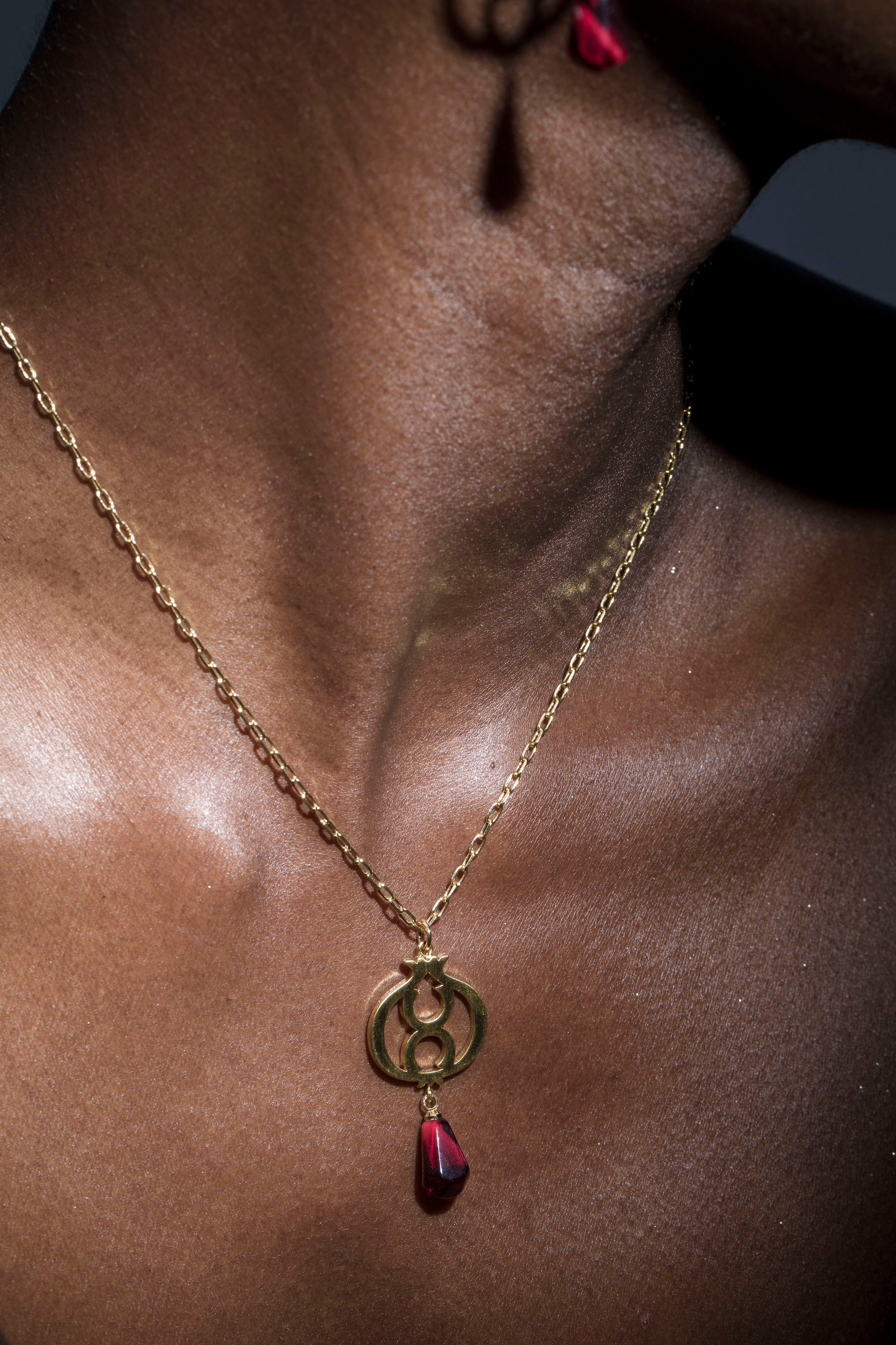 Pomegranate Gold Plated Necklace