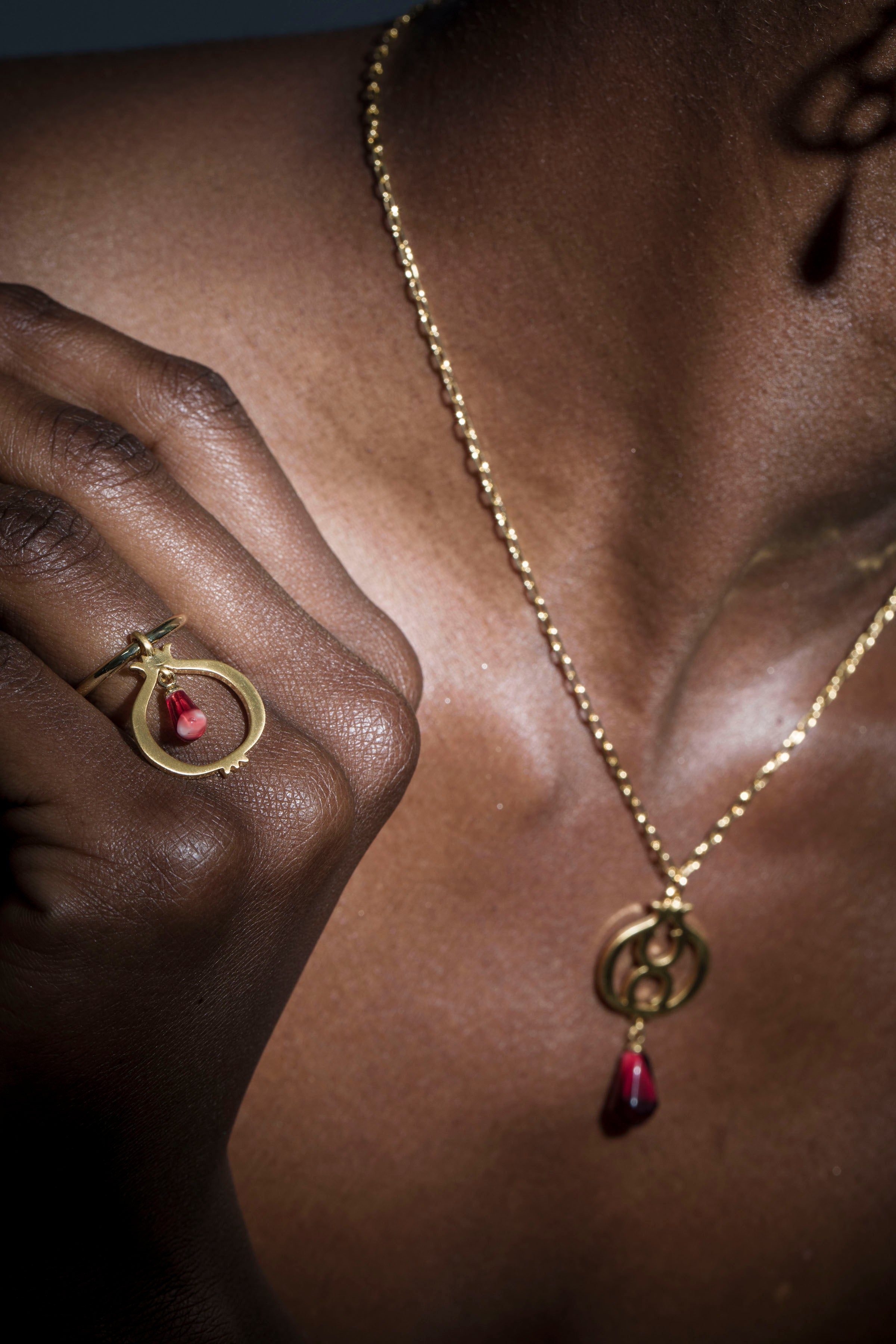 Pomegranate Gold Plated Necklace