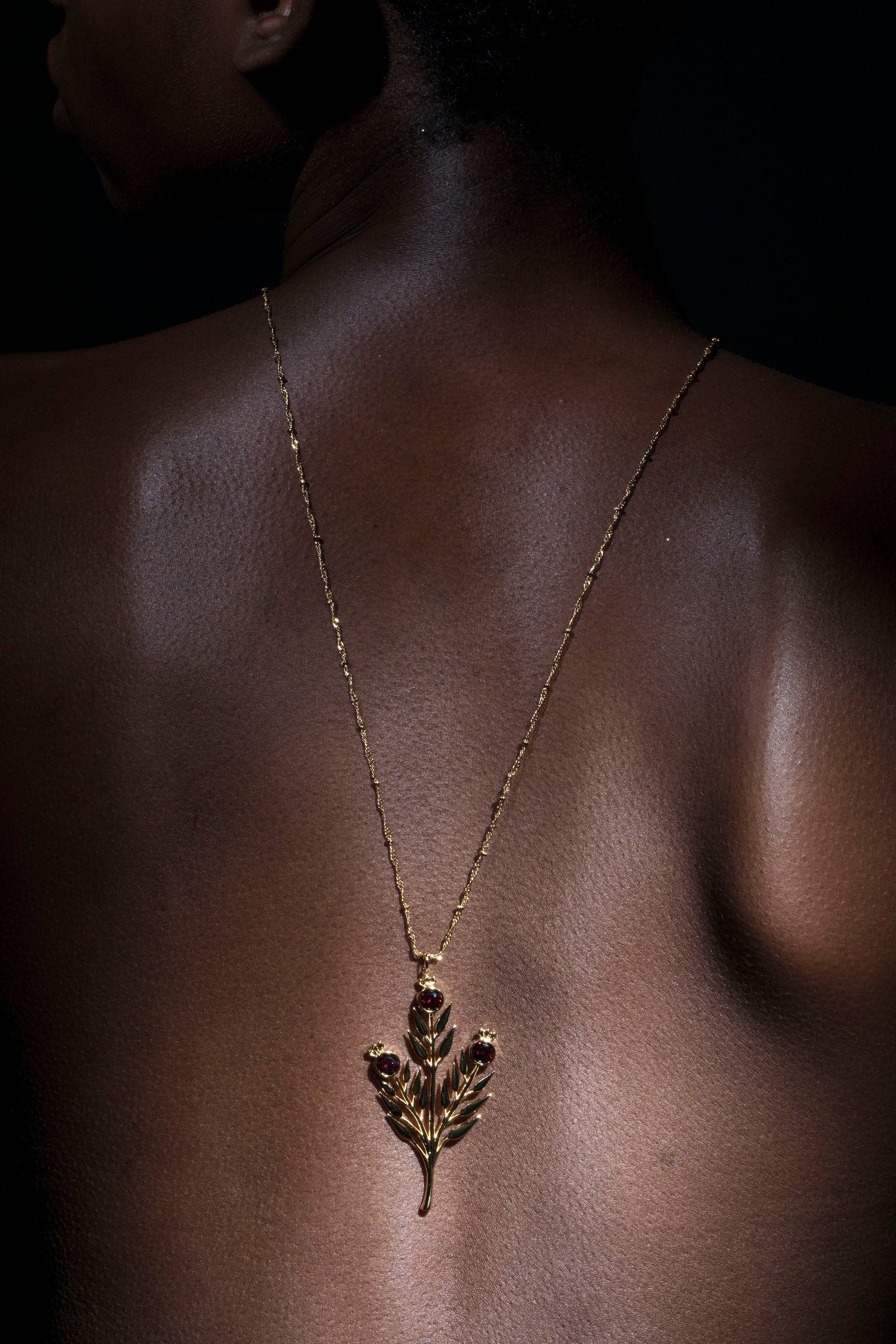 Pomegranate Branch Necklace
