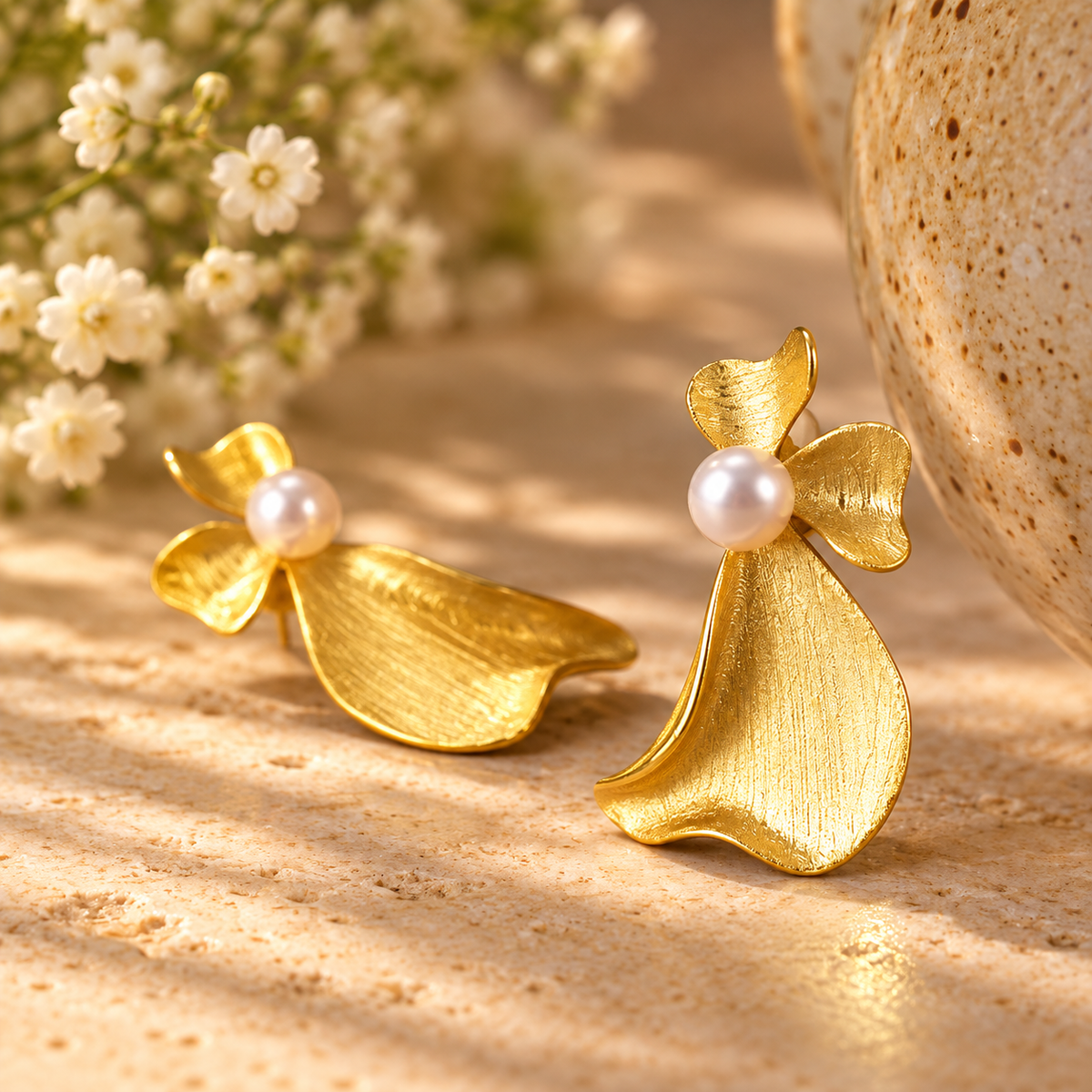 Aurora Pearl Sculpt Earrings