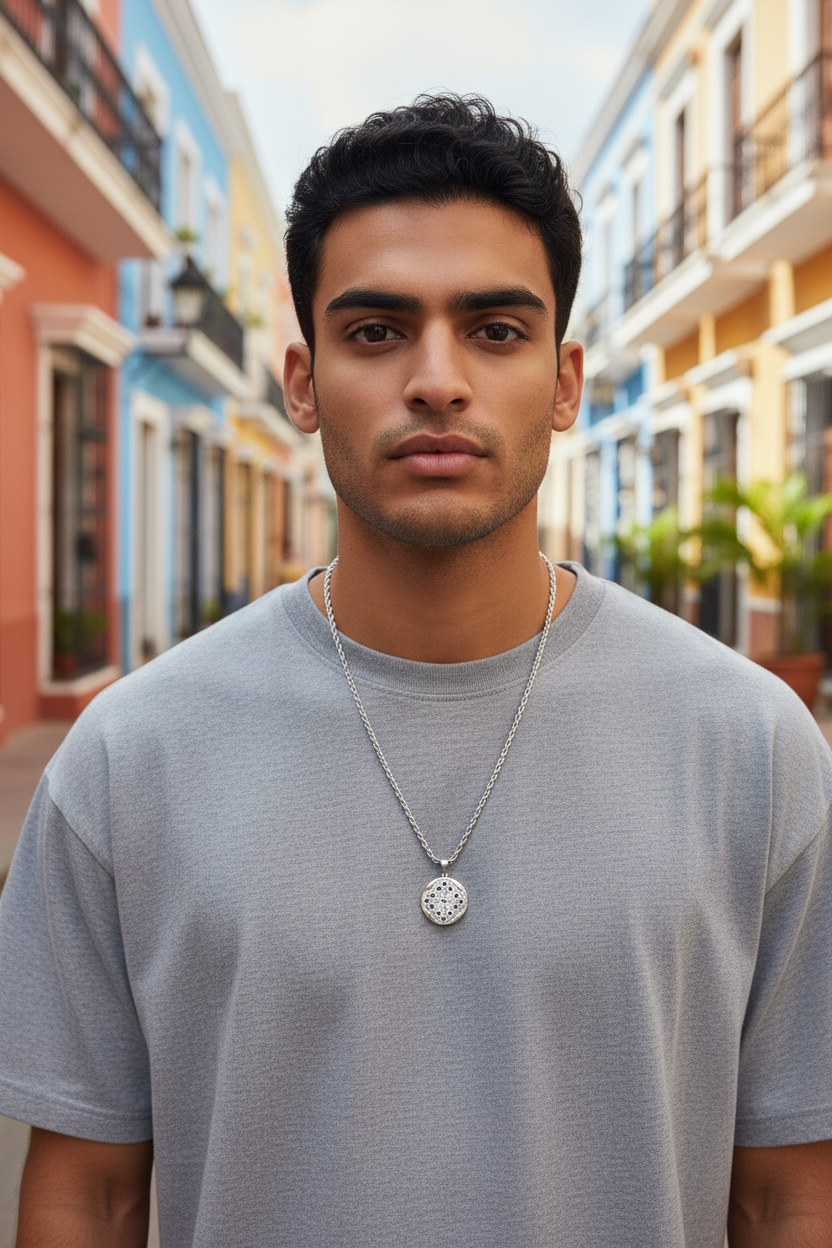 Armenian Heritage Reversible Clover Medallion Necklace – Hayr Mer Prayer Pendant (Unisex)