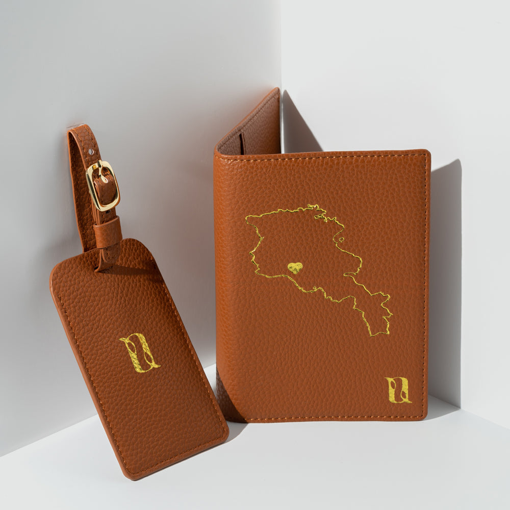 Love Armenia Passport Holder & Luggage Tag Travel gift Set/BUY ONE GET ONE FREE