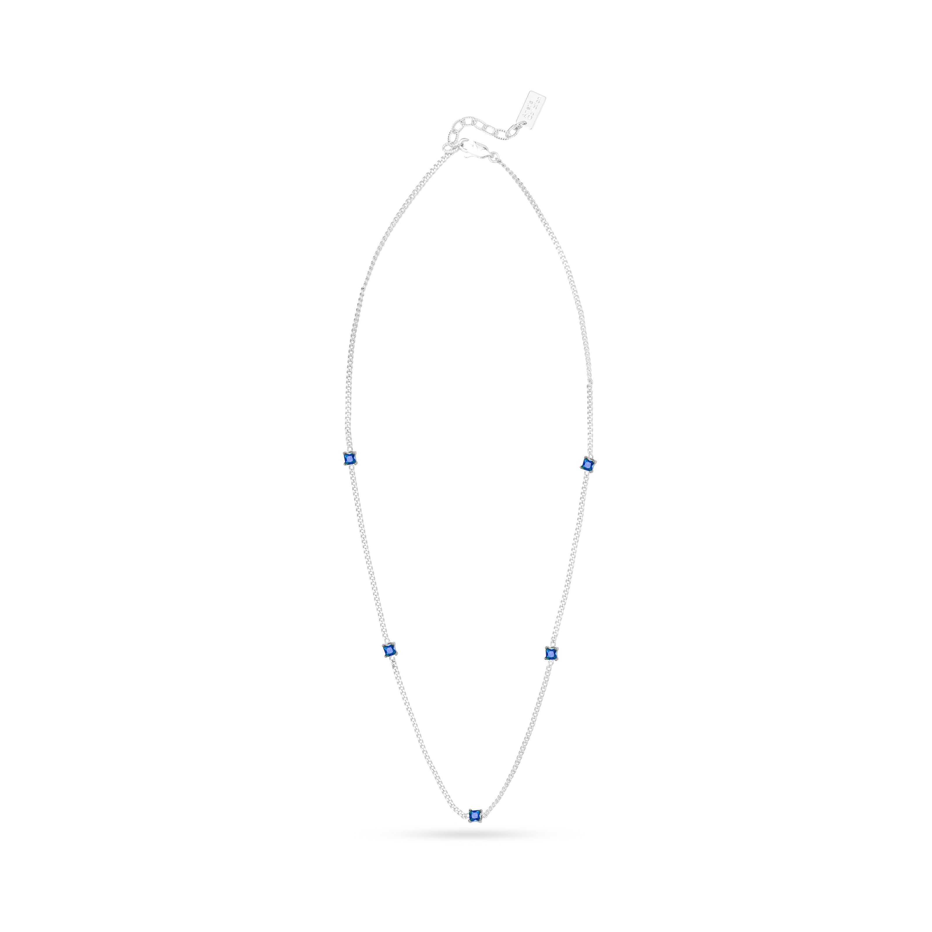 AC Gold Plated Necklace with Colored Zircon Gemstone