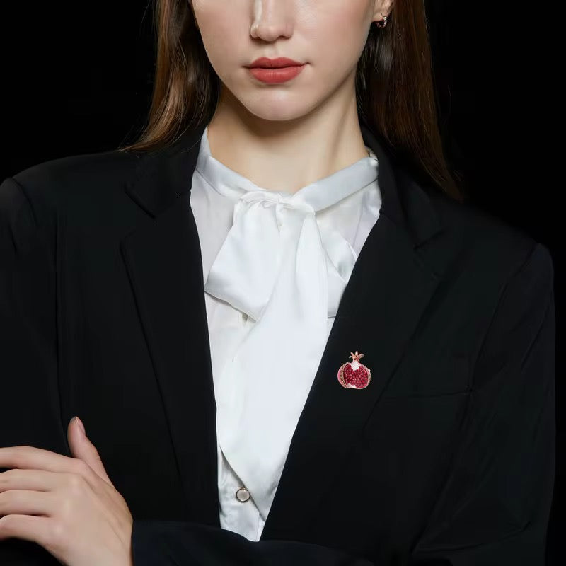 Open Pomegranate Brooch