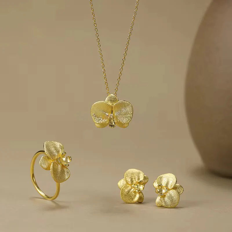 Orchid Pendant Necklace