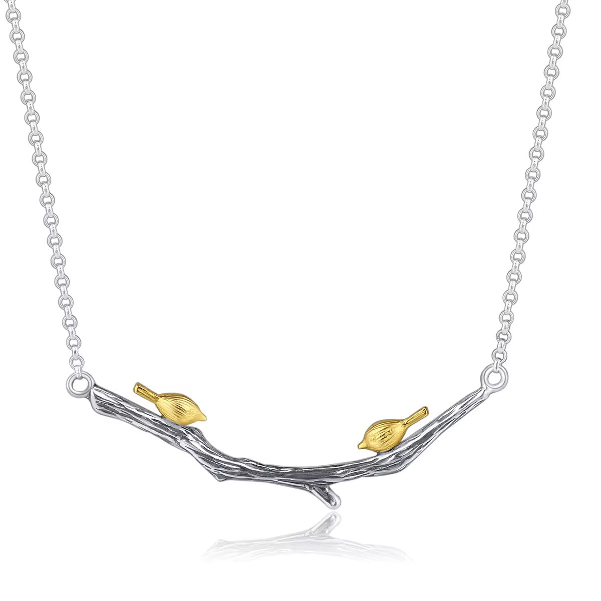 Nightingales on Branch Necklace #2