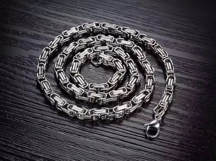 Silver double chain neckalce