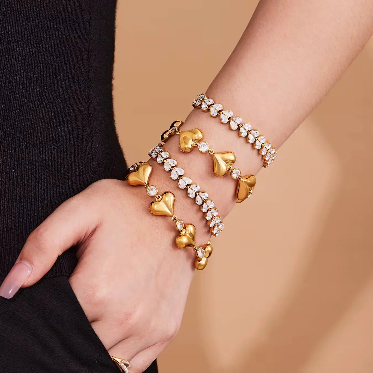Crystal Petal Tennis Bracelet