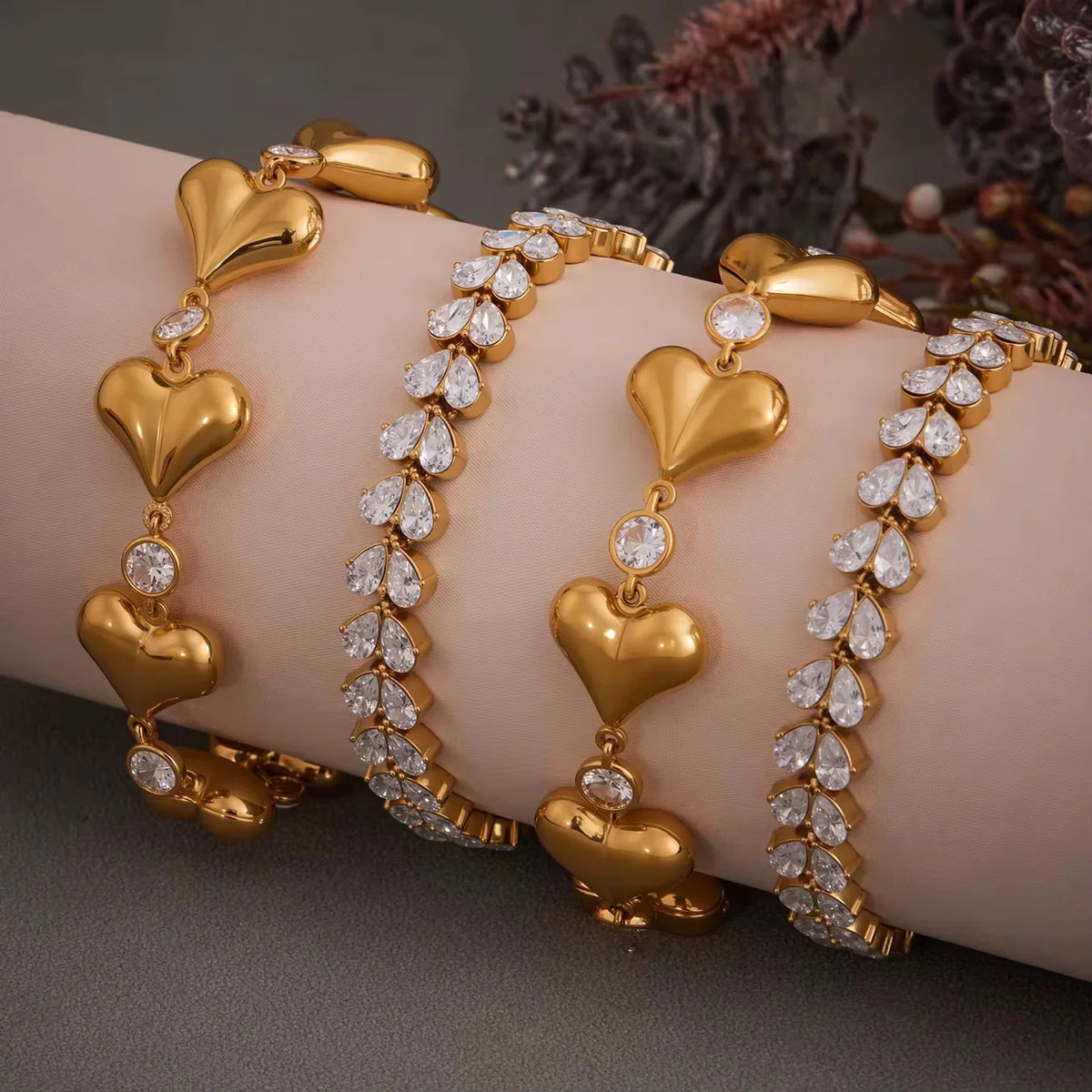 Crystal Petal Tennis Bracelet