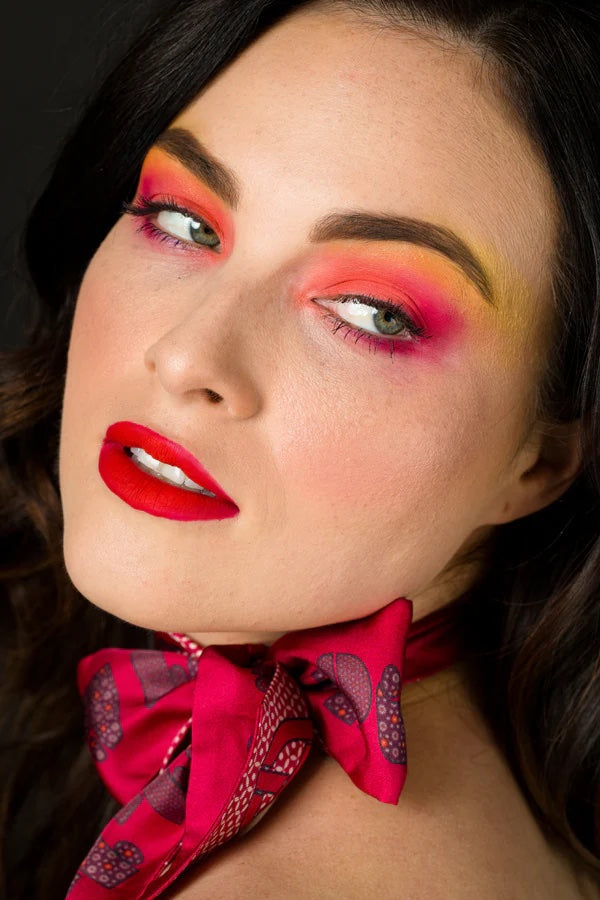 Armenian Alphabet Burgundy Narrow Scarf