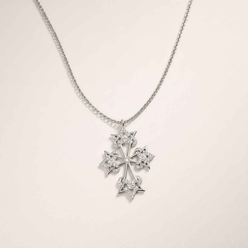 Armenian Cross Manuscript Necklace