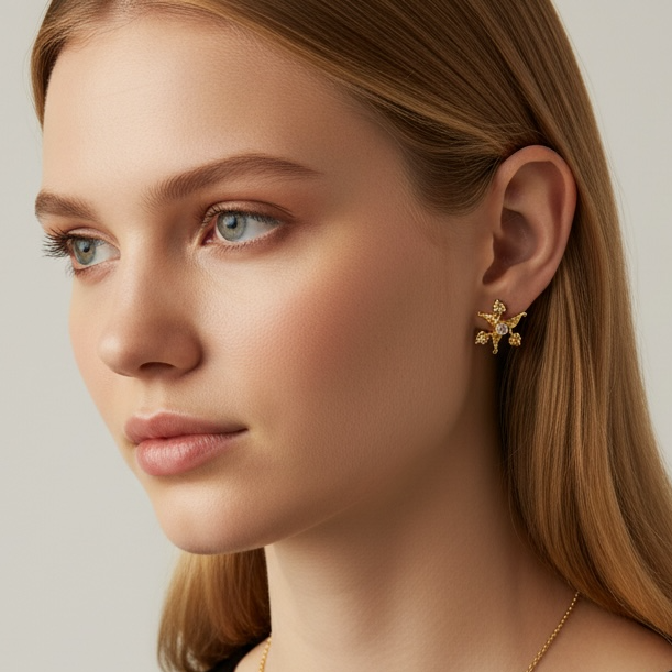 Archesh Star Earrings — Armenian Gospel 1288 Inspired