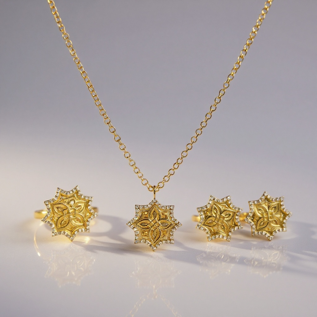 Armenian Khachkar Star Necklace – Goshavank XIII Century Inspired