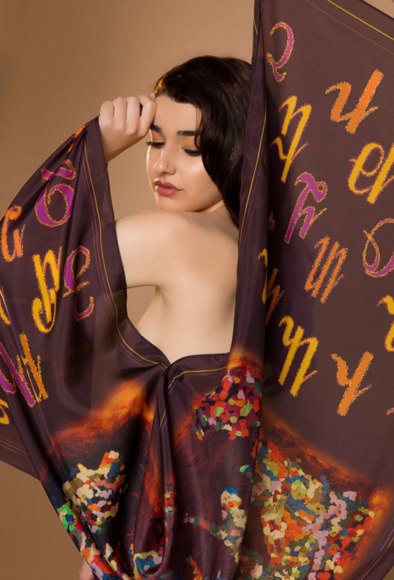 Armenian Alphabet Scarf #1