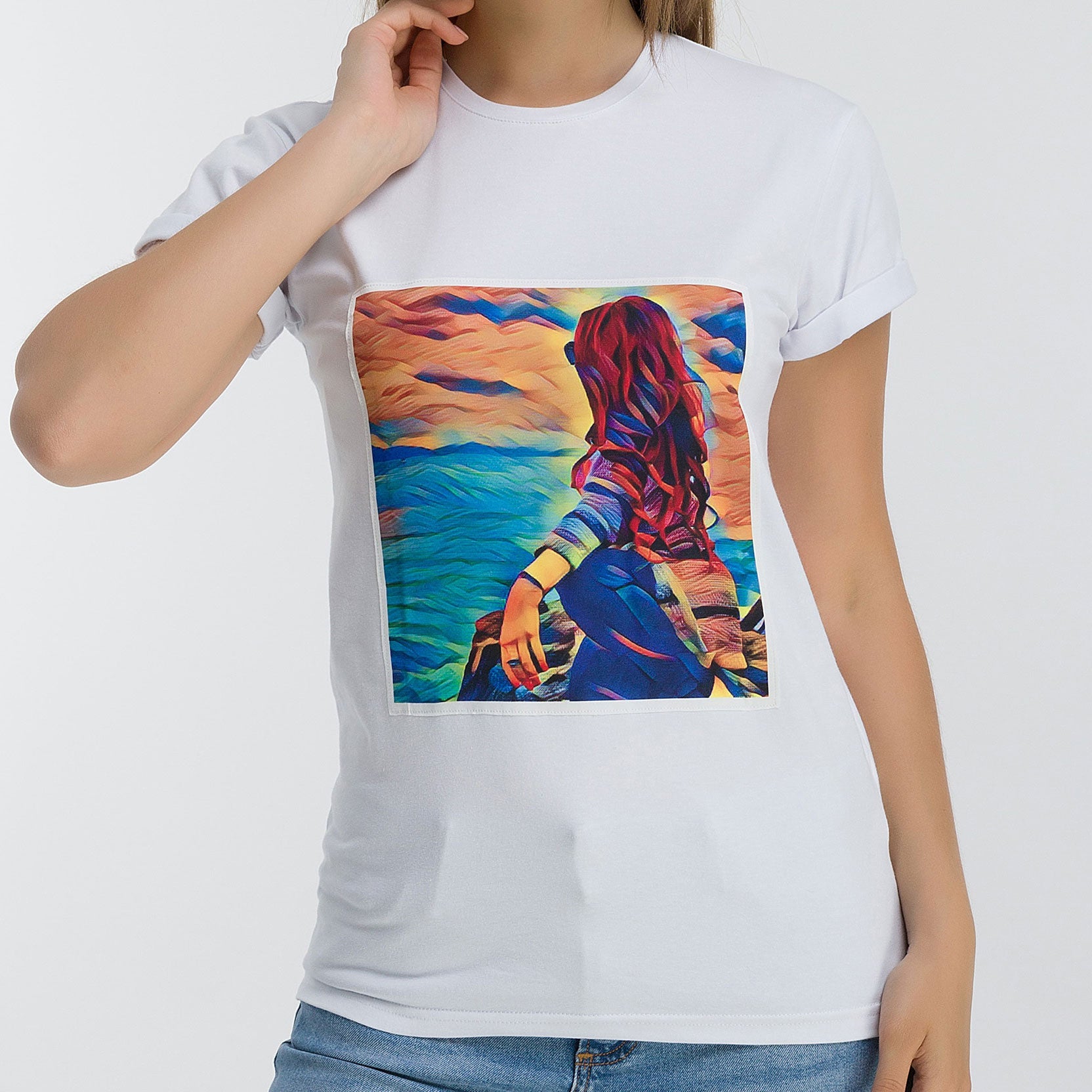 T-Shirt "The Girl by Lake Sevan" by AG Sisters