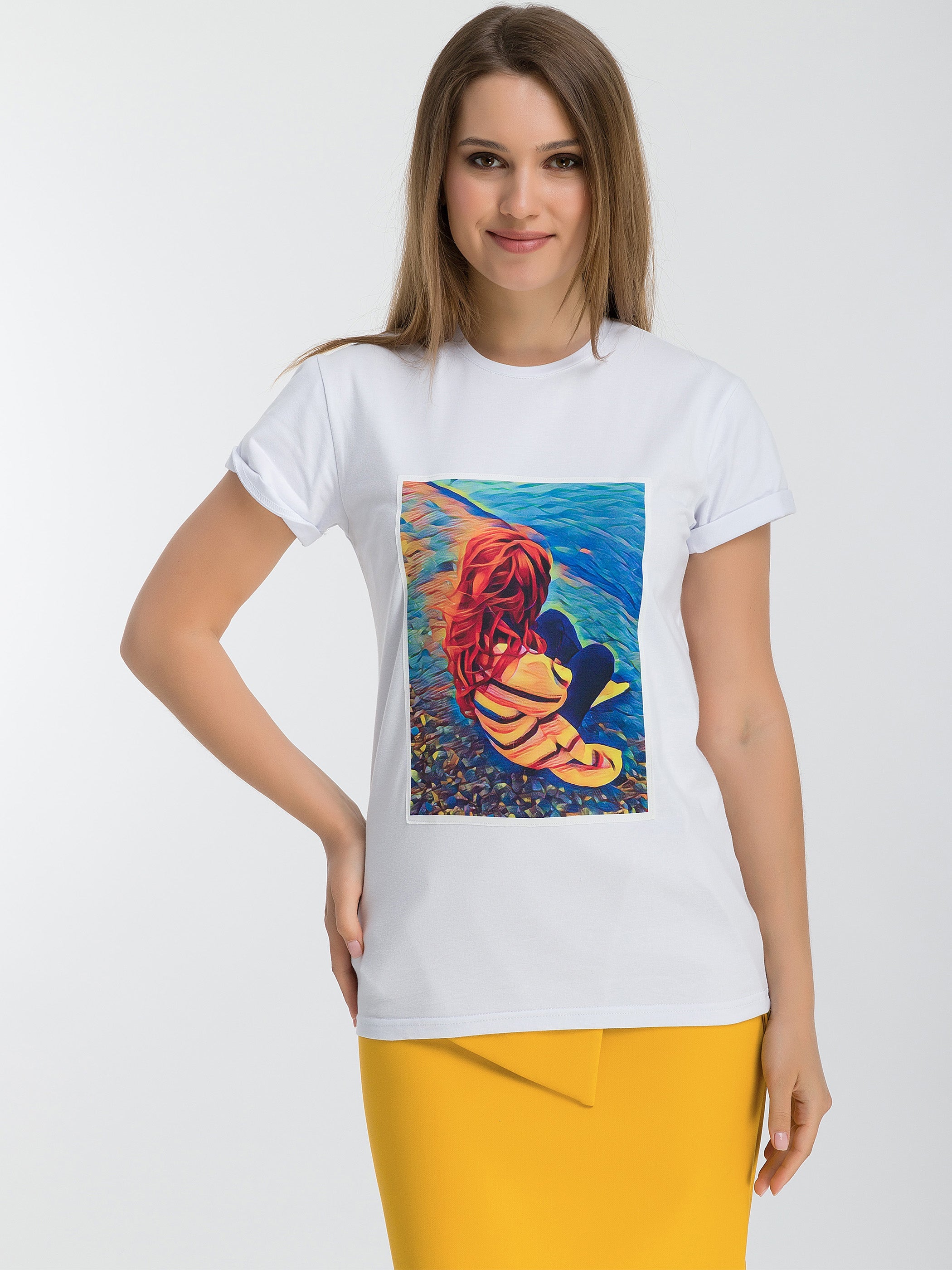 T-Shirt "The Girl by Lake Sevan" by AG Sisters