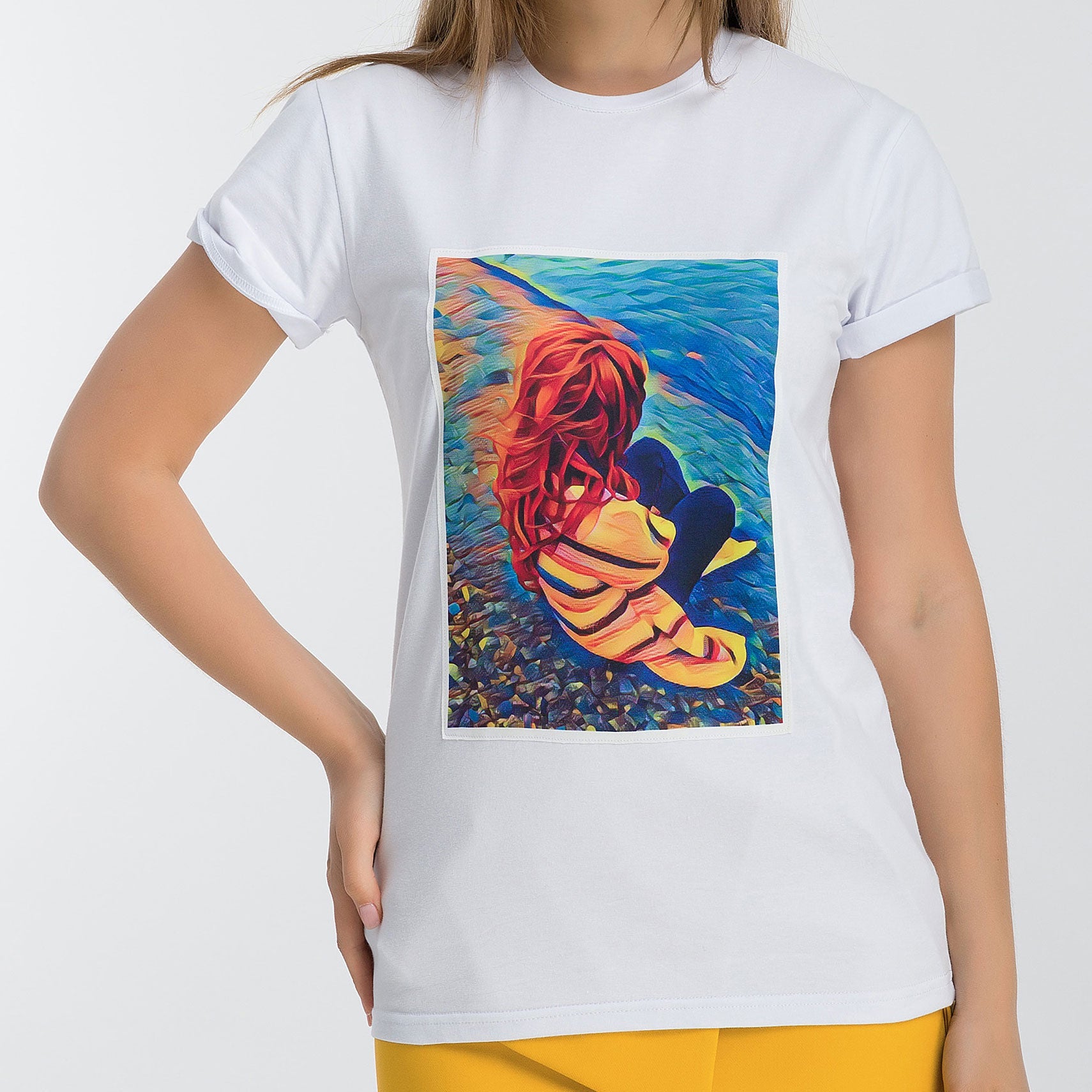 T-Shirt "The Girl by Lake Sevan" by AG Sisters