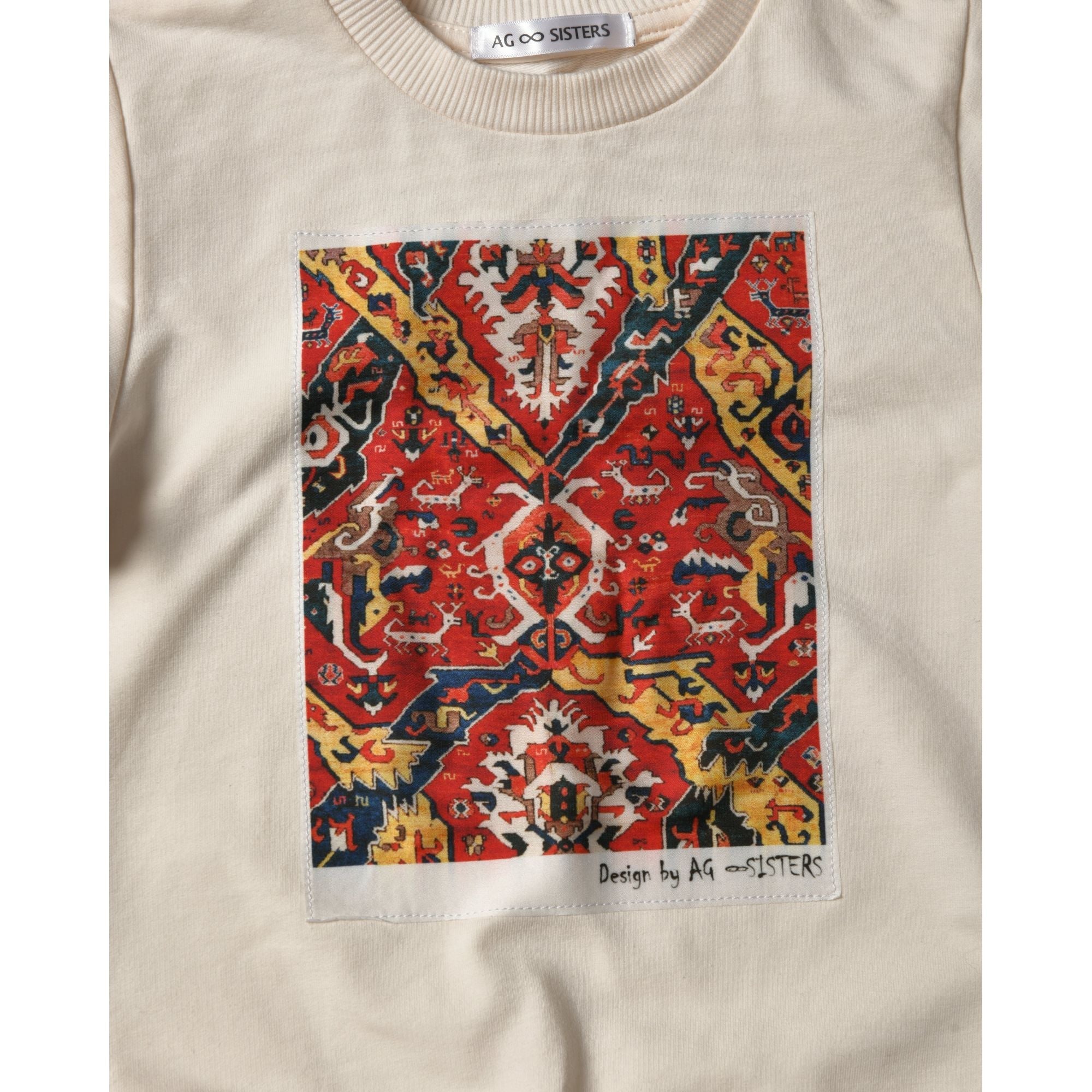 AG Sisters Kids' Sweatshirt with Silk Print "Carpet"