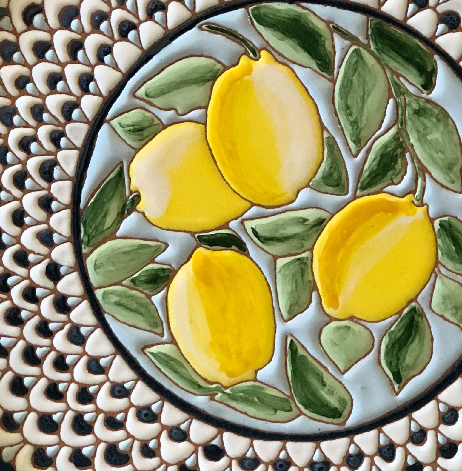 Mane Tiles Italian Lemon Style Ceramic Plate
