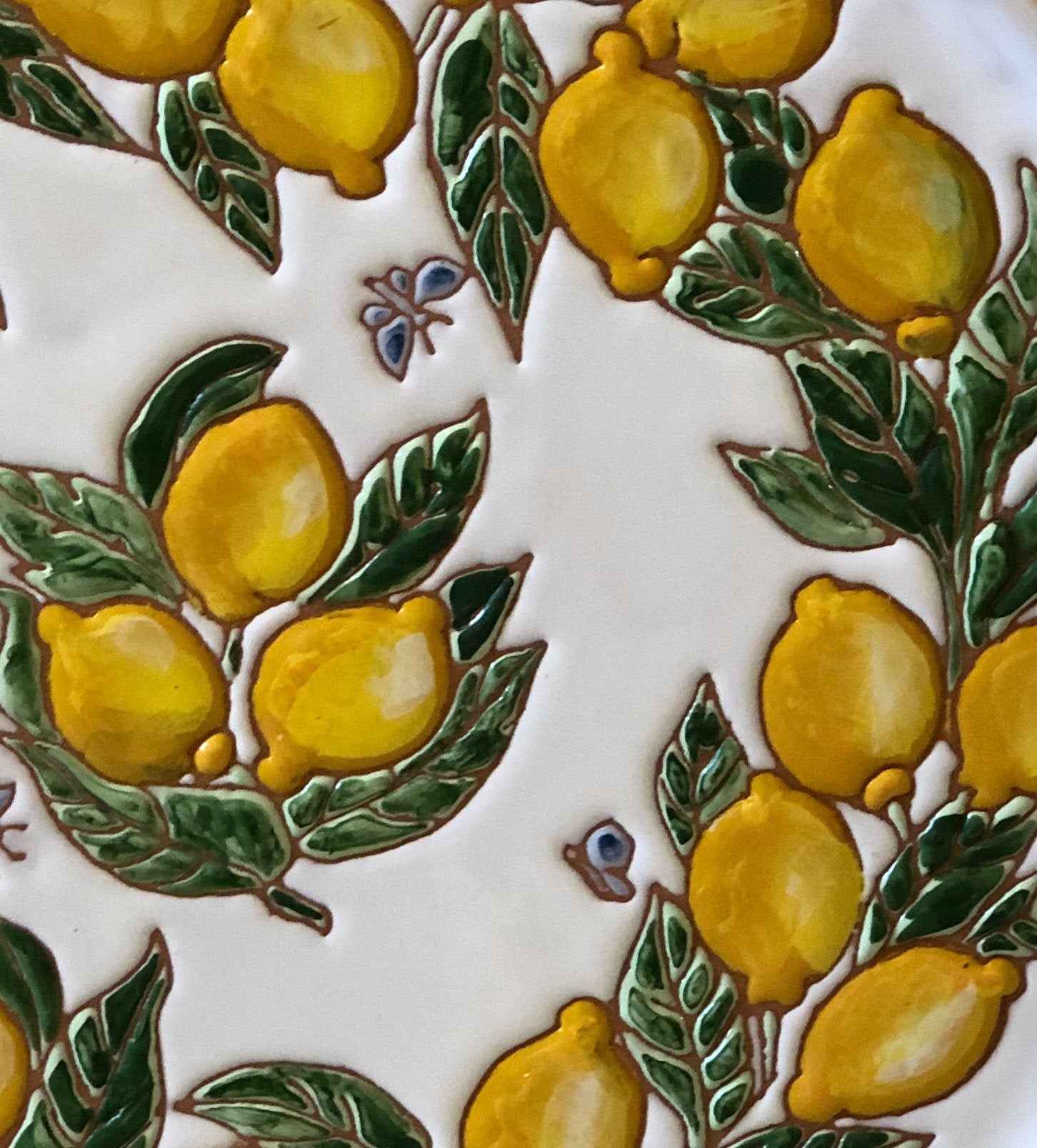 Mane Tiles Italian Lemon Style Ceramic Plate