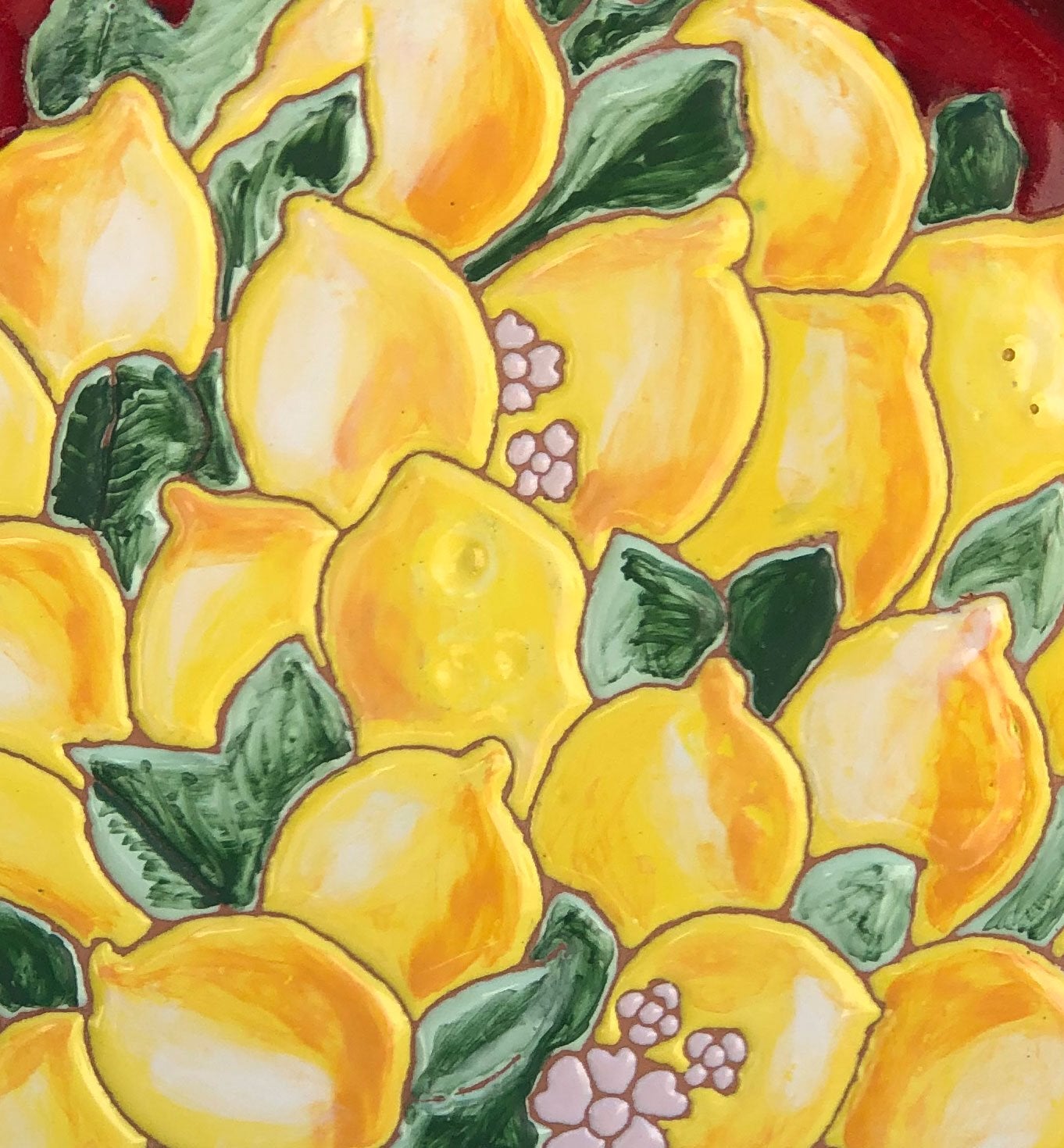 Mane Tiles Italian Lemon Style Ceramic Plate
