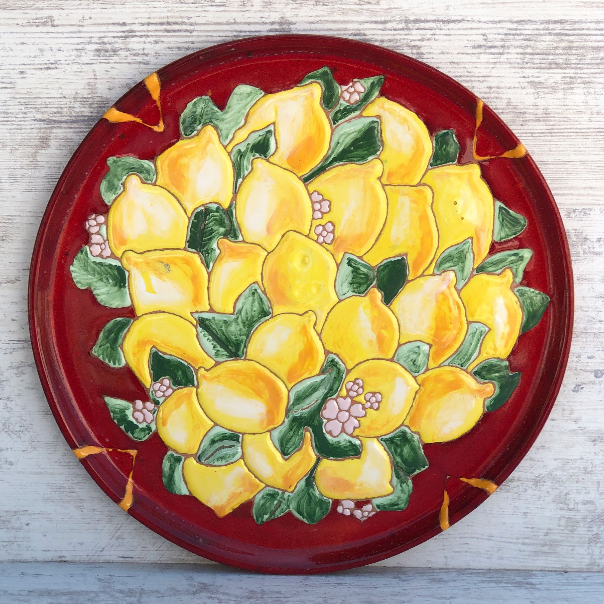 Mane Tiles Italian Lemon Style Ceramic Plate