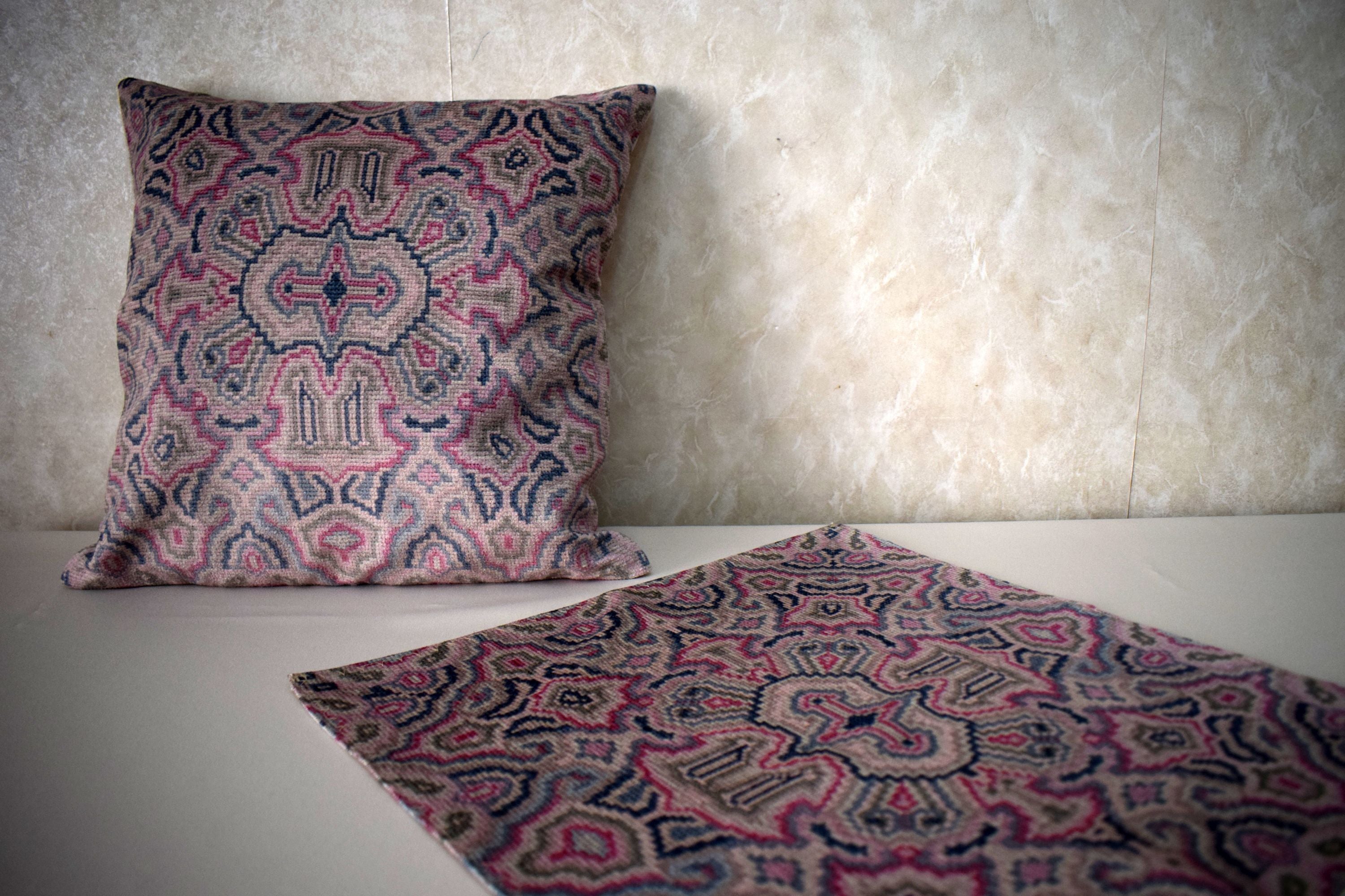 Tablecloth and Pillowcase with Armenian Ornaments