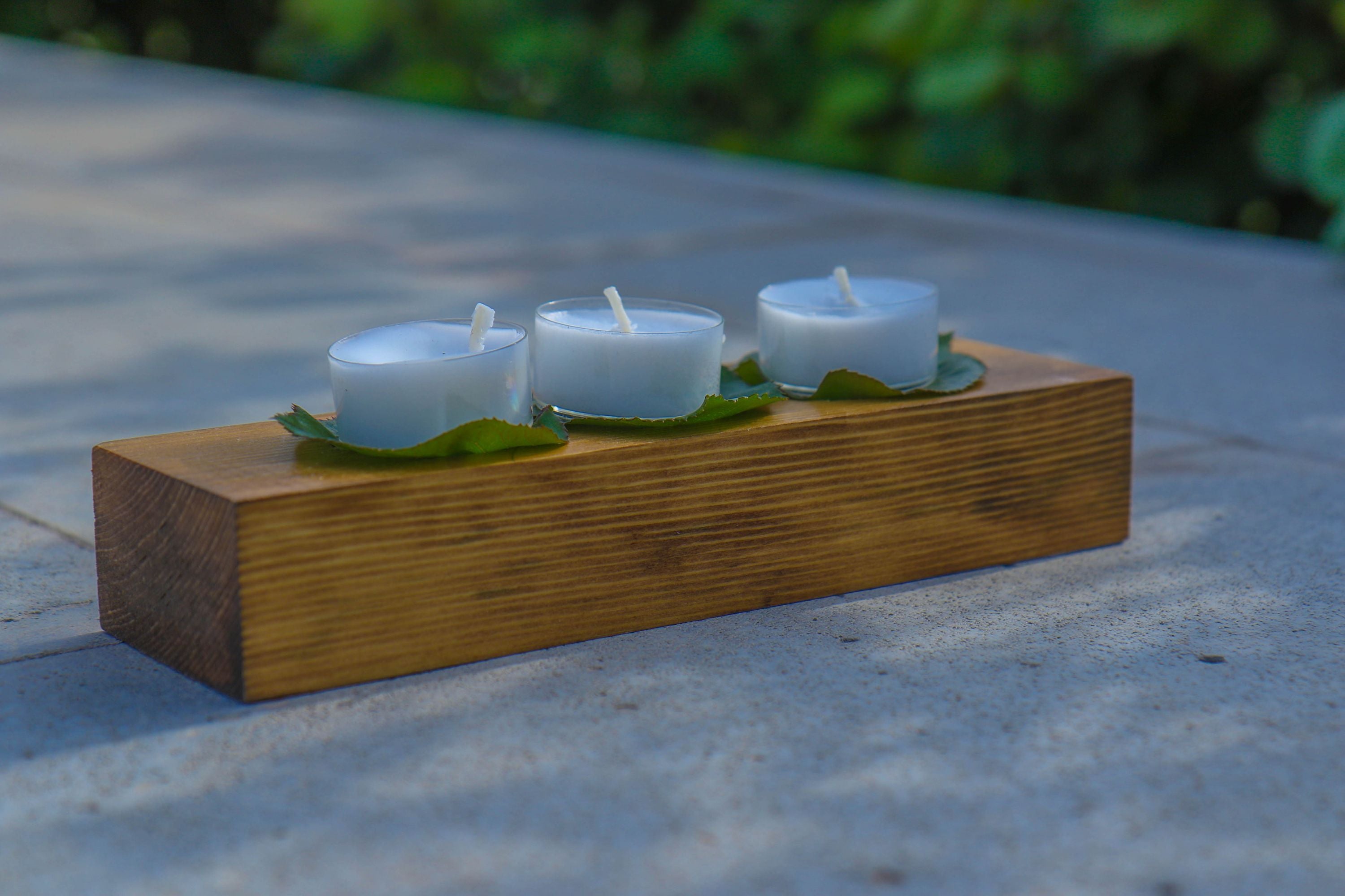 Handmade Wooden Candle Tray