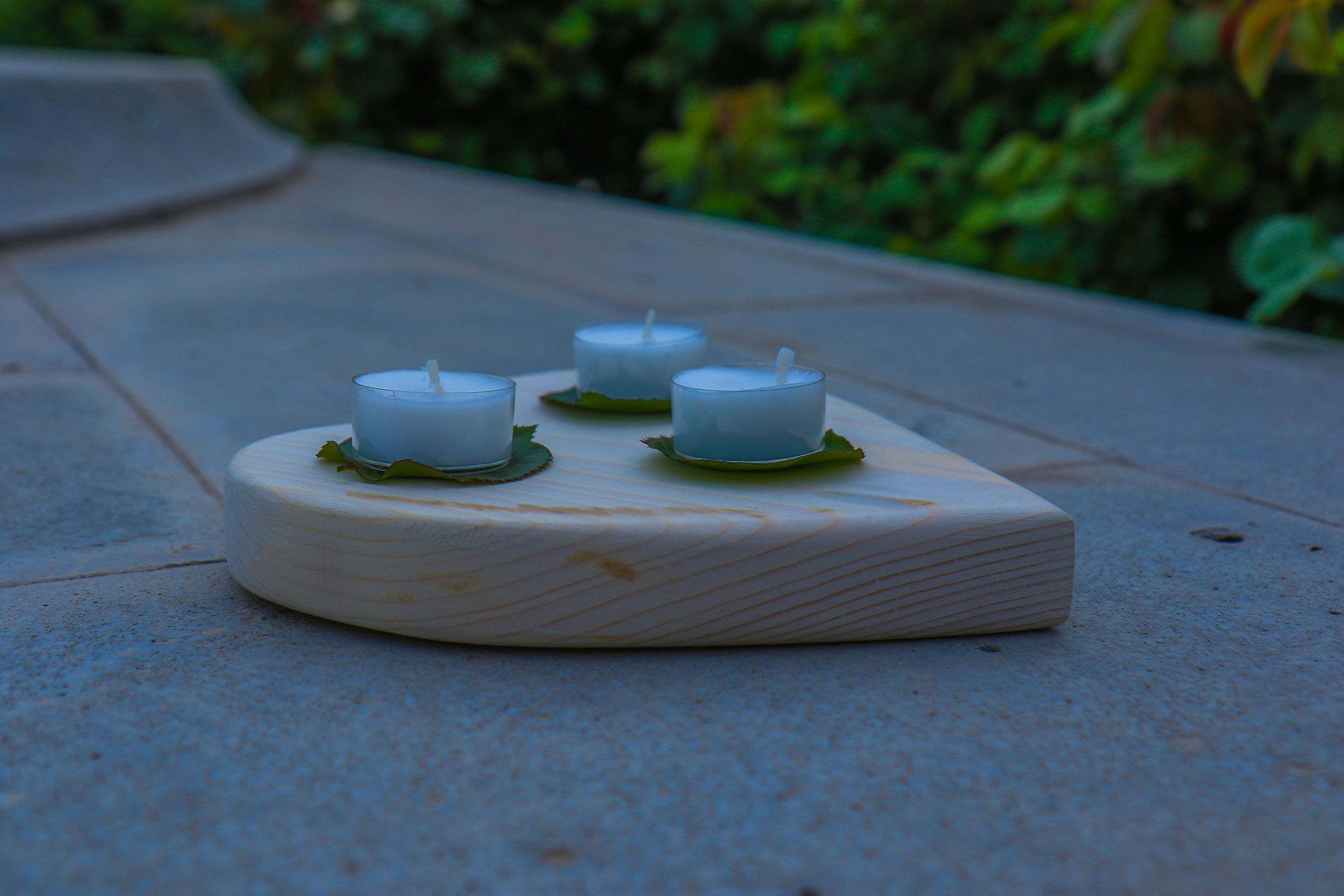 Handmade Wooden Candle Tray