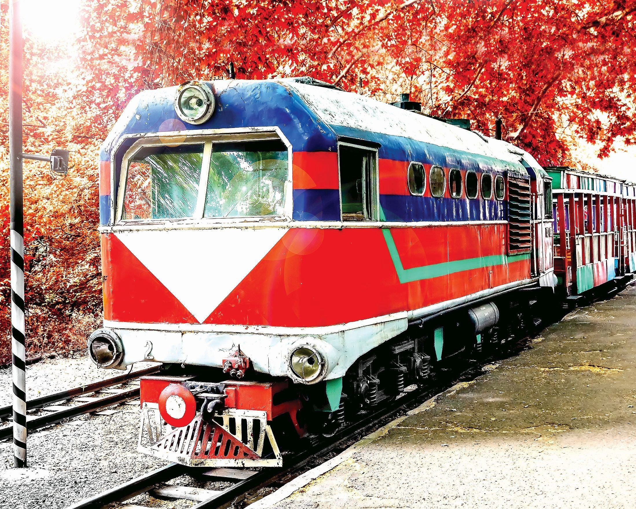 Color by Number on Canvas - Children's Railway