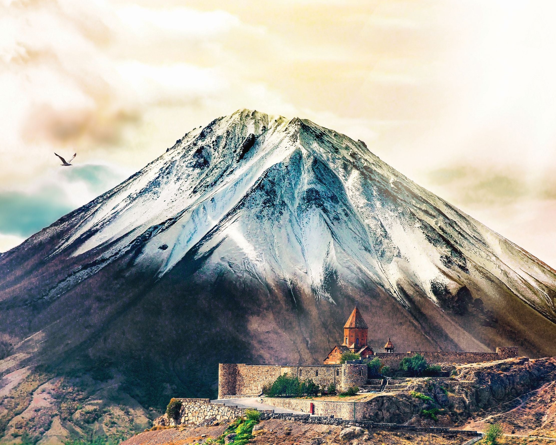 Color by Number on Canvas - Masis and Khor Virap