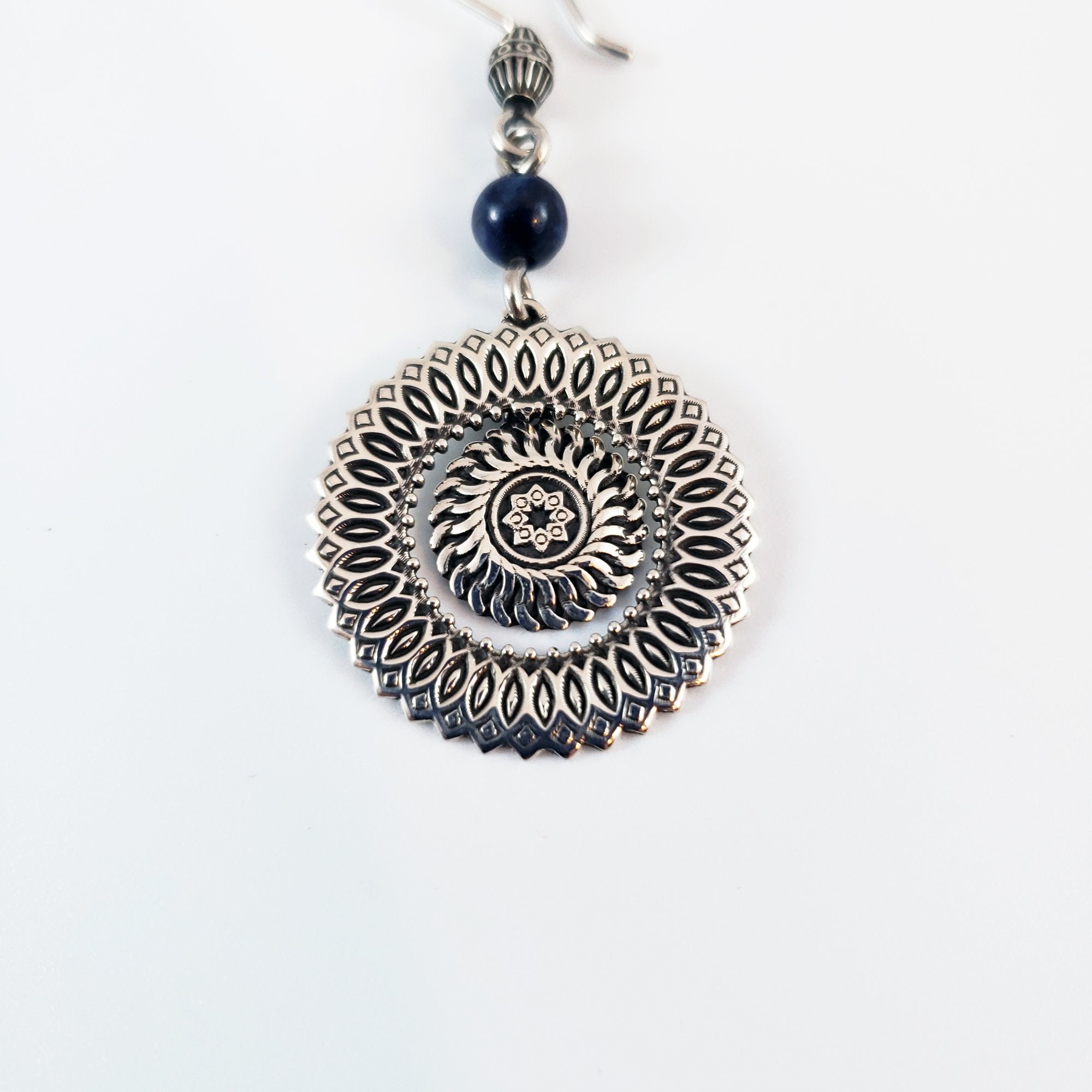 Arm Root Sun Earrings - Lapis Lazuli