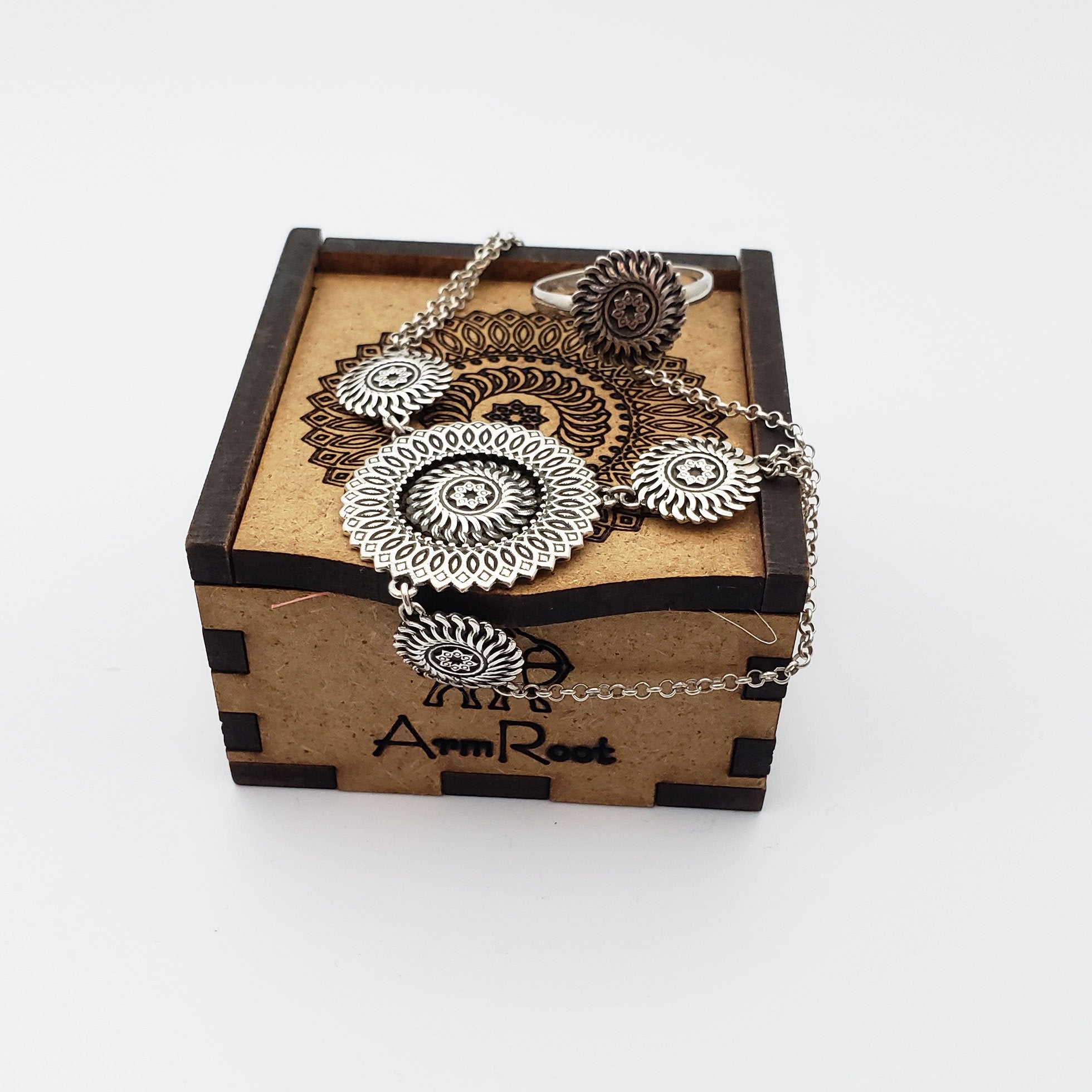 Arm Root Sun Bracelet with Ring