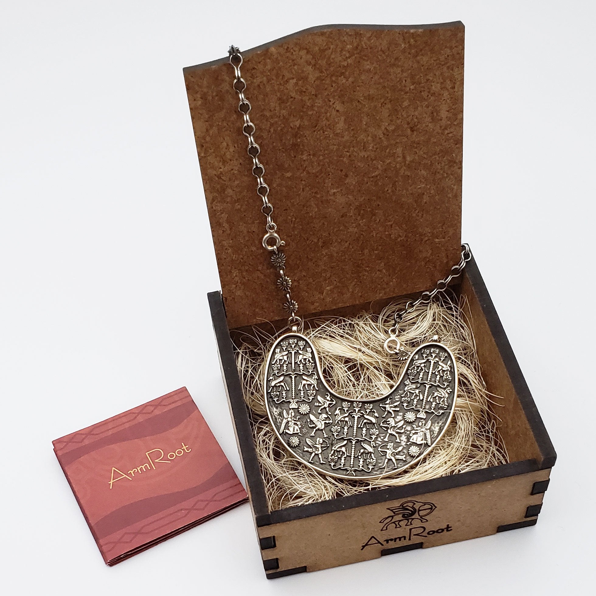 Arm Root Van Necklace with Handmade Chain