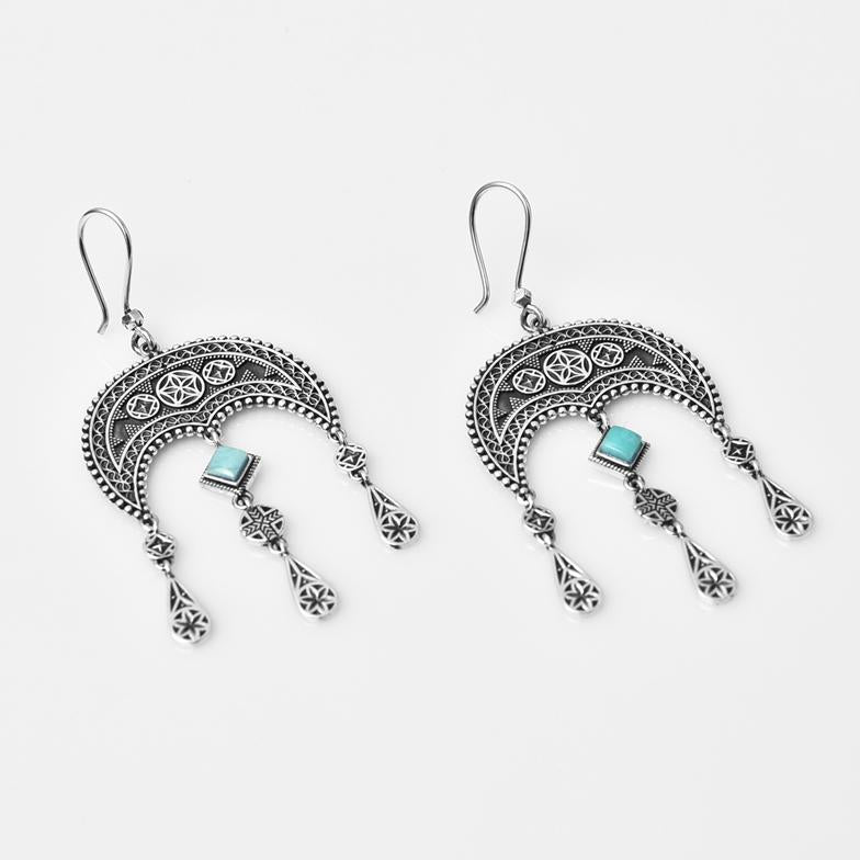 Arm Root Daghdghan Earrings with Turquoise
