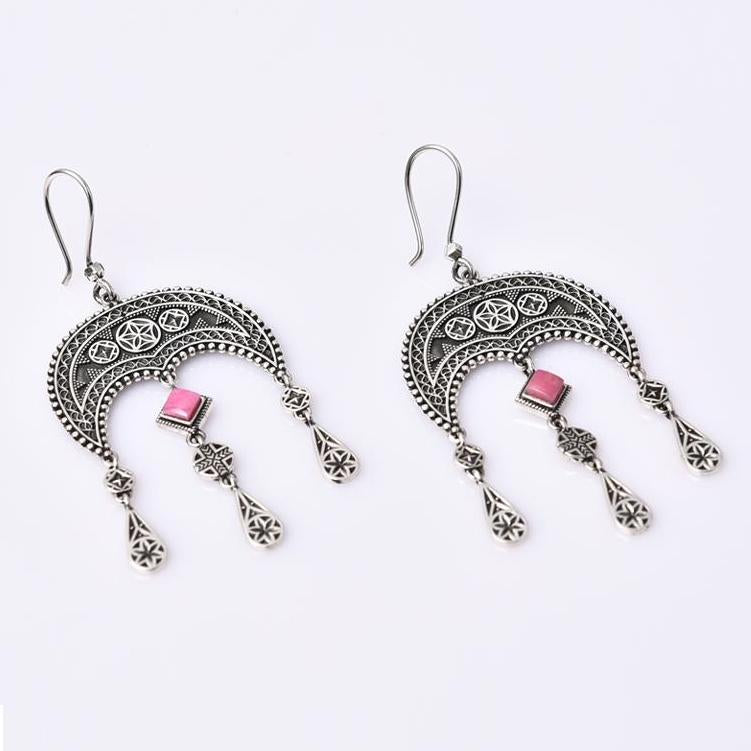 Arm Root Daghdghan Earrings with Rhodonite