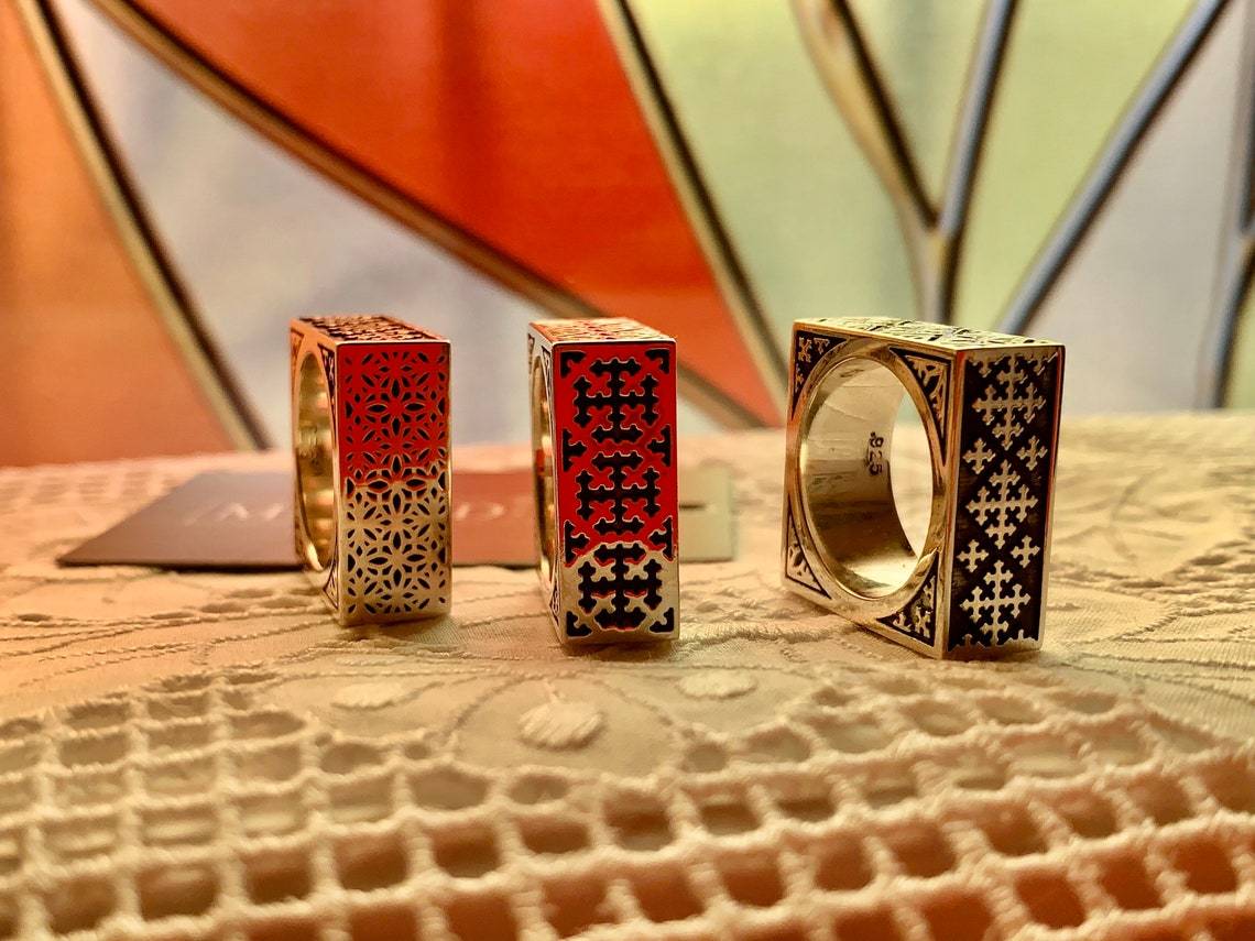 Nakhshoon Silver Ring by Muradian