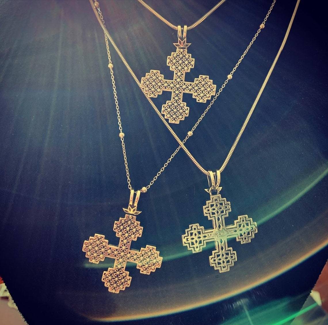 Ayntab Silver Cross Necklace by Muradian
