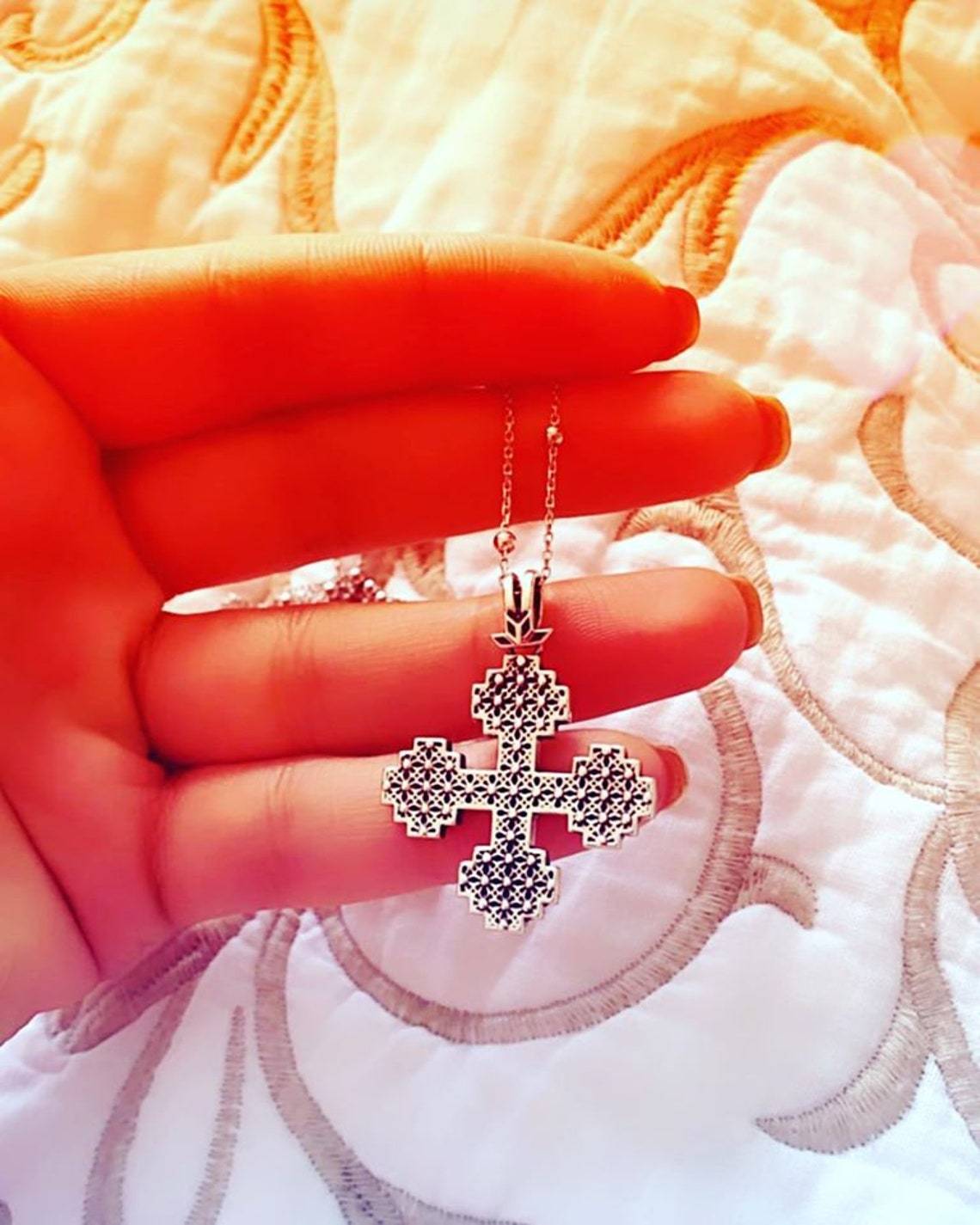 Ayntab Silver Cross Necklace by Muradian