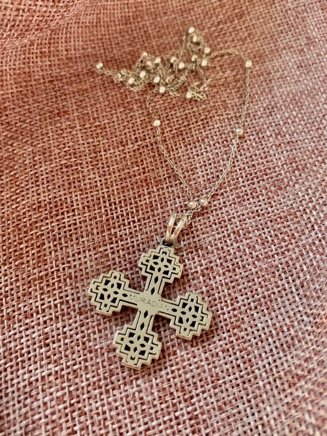 Ayntab Silver Cross Necklace by Muradian