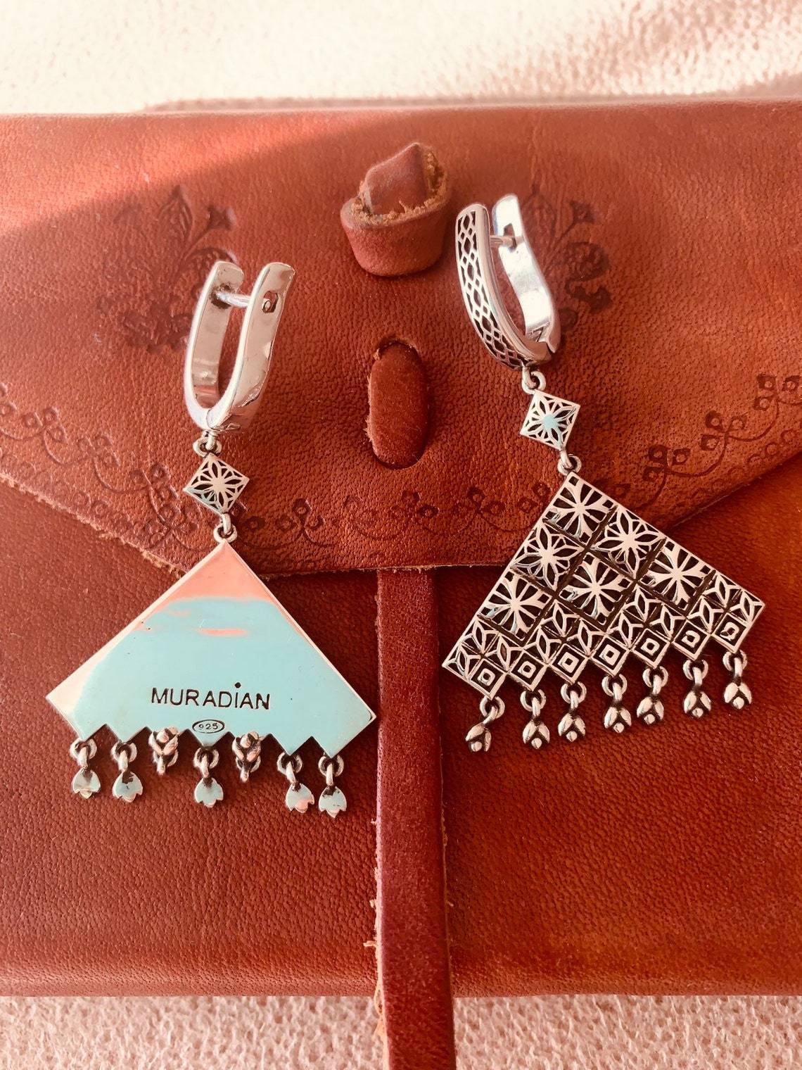 Ayntab Boho Silver Earrings by Muradian