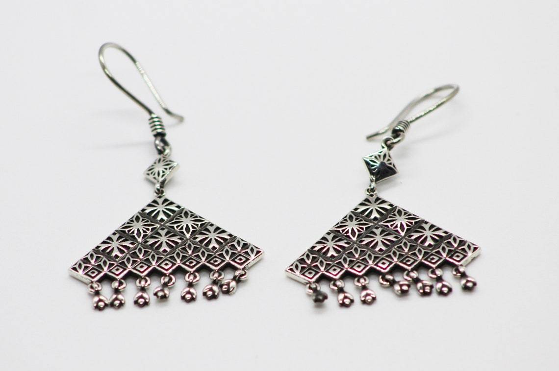 Ayntab Boho Silver Earrings by Muradian