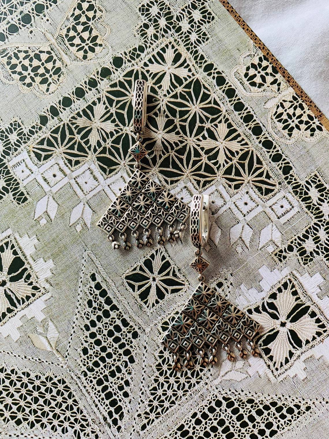 Ayntab Boho Silver Earrings by Muradian