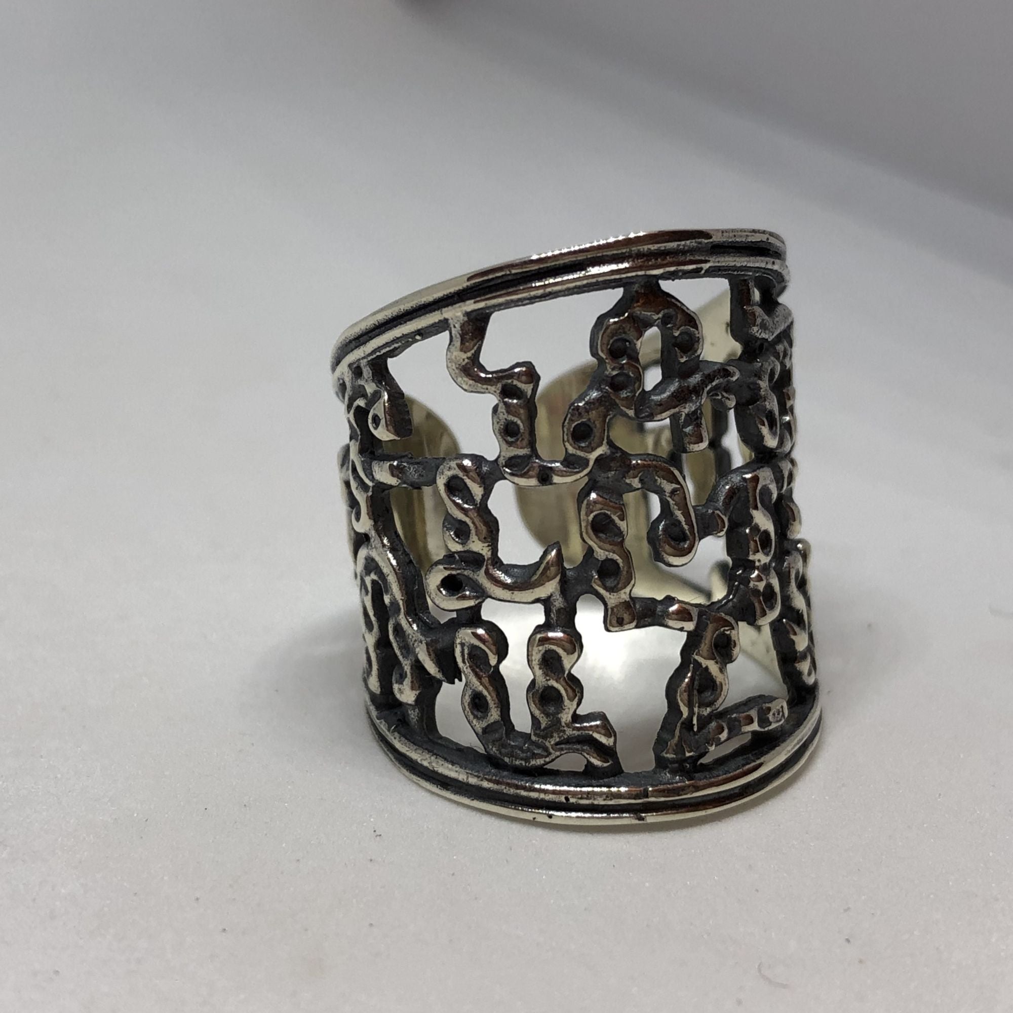 Armenian Alphabet Silver Ring