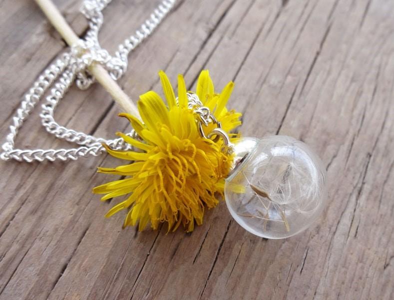 Fancy Dandelion Necklace