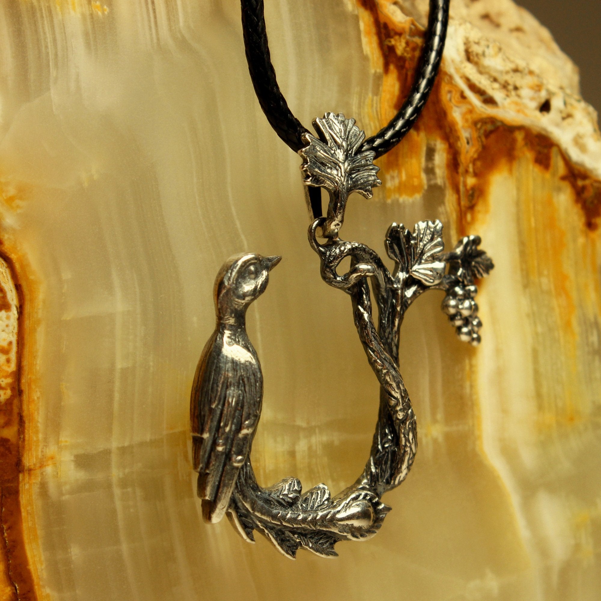ArtZard Armenian Bird Letter Trchnakir Silver Pendant