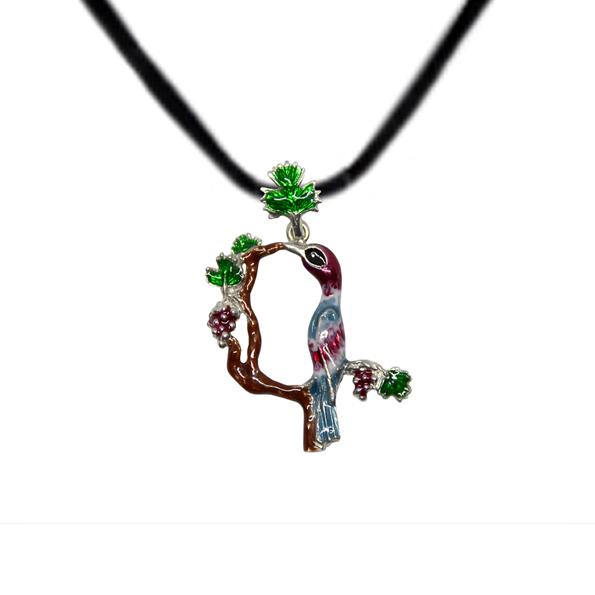 ArtZard Armenian Bird Letter Trchnakir Silver Pendant with Enamel